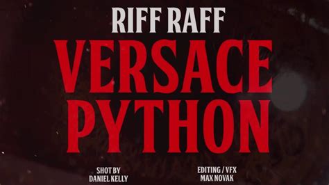 riff raff versace water|versace python full movie.